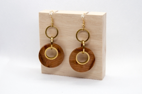 Earrings Arbor Vitae inlay golden OUTLET